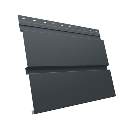 Металлический сайдинг Квадро брус Satin с пленкой RAL 7016 Серый антрацит 0,5