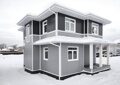 Металлический сайдинг Квадро брус Satin с пленкой RAL 7024 Мокрый асфальт 0,5