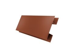 Планка H-образная БХ new PE с пленкой RAL 8004 Терракота 0,45