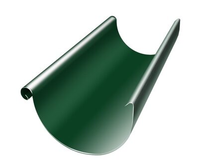 Желоб полукруглый RAL 6005 Зеленый мох (металл) 125 мм 3000 мм