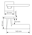 Ручка дверная Morelli PLATEAU MH-51-S6 BL, цвет черный