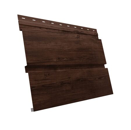 Металлический сайдинг Квадро брус Print Elite с пленкой Cherry Wood 0,45